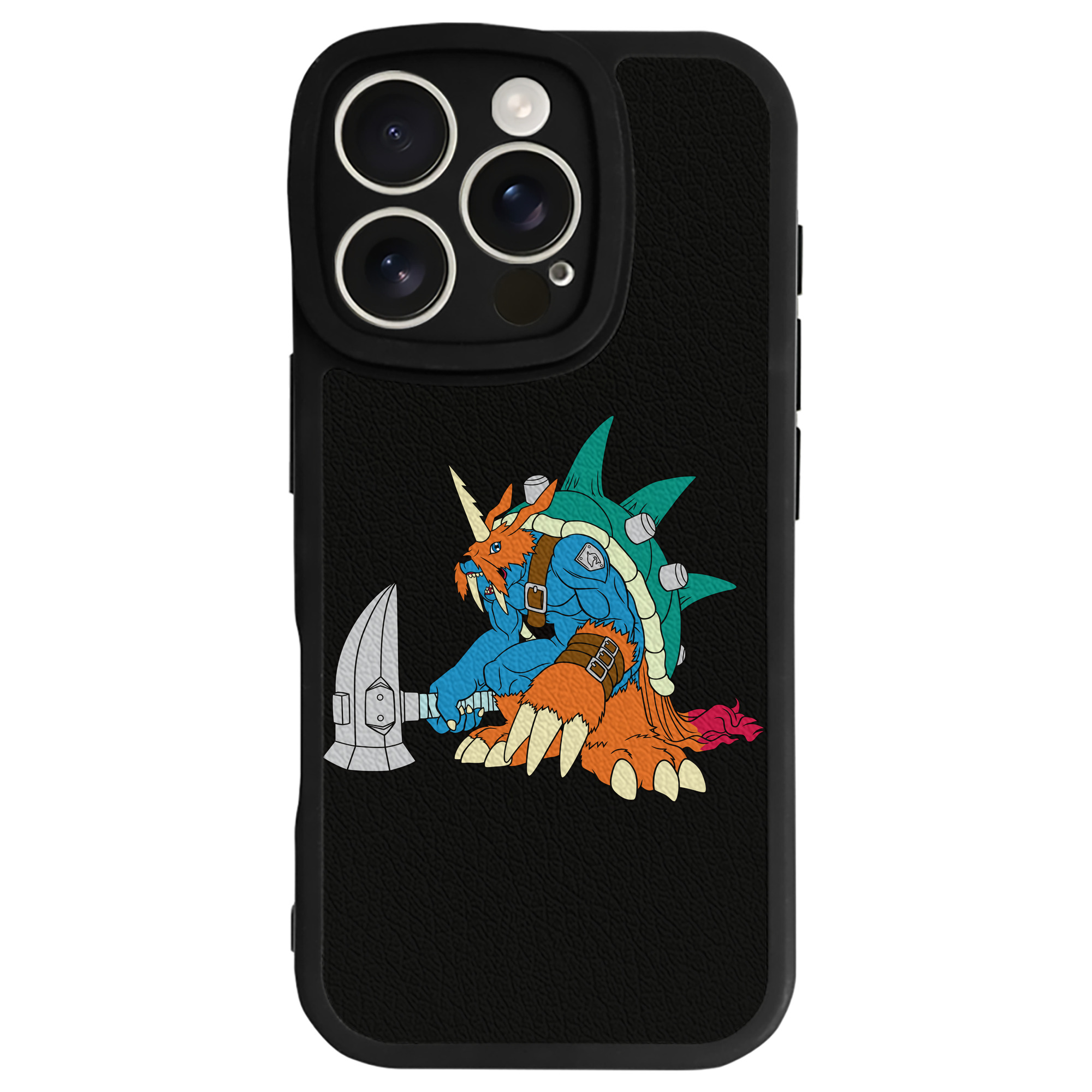 （画像用） Digimon デジタルモンスター/デジモン 【iPhone 16シリーズ対応】シリコンスマホケース（レザー調） 材質：シリコン